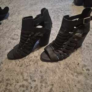 Maurices Black Cutout Heeled Sandals